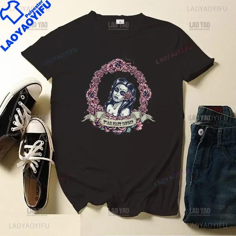 Skull Day Of The Dead Graphic T Shirts Skeleton Unisex Tshirts Mexican Heritage Flowers Black Tops Casual Kawaii Funny Clothes