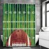 American Rugby Court Shower Curtain, Bathroom Decorative Shower Curtain, Waterproof Shower Curtain with Hooks