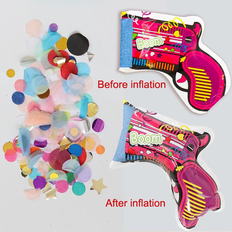 

10 шт. ручных хлопушек с конфетти, надувные многоцветные хлопушки, портативный реквизит для вечеринки по случаю дня рождения, семейных посиделок, уличные игрушки 23CM