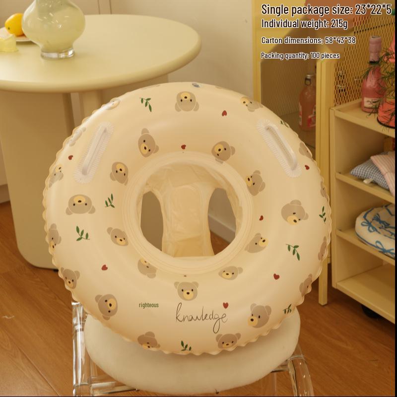 Large Toddler Boat-Themed Swimming Ring with Canopy & Steering Wheel