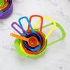 6-Piece Rainbow Plastic Measuring Cups & Spoons Set for Baking & Coffee