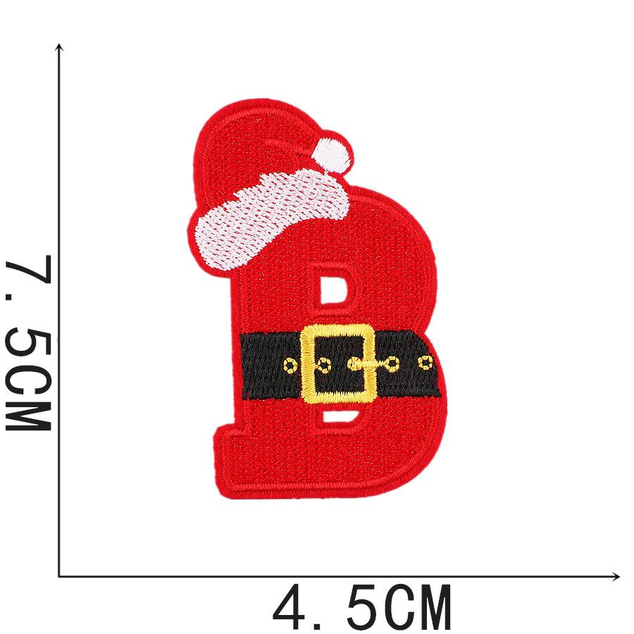 New Christmas Letter Embroidery Cloth Sticker Christmas Tree Towel Embroidery Patch Sticker Snowman Snowflake Computer Embroidery Chapter Boy
