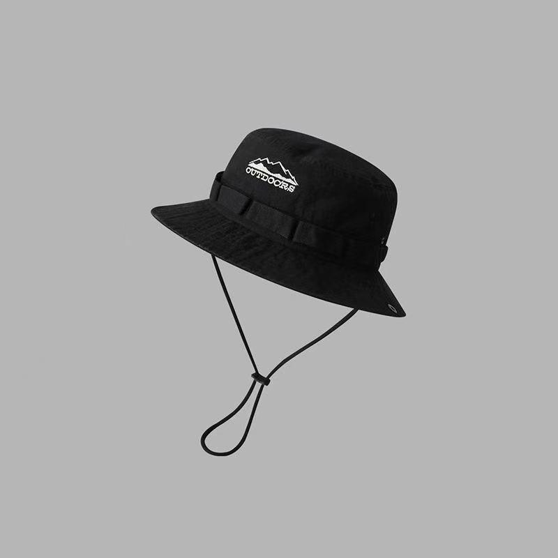 Fisherman Sun Protection Embroidered Outdoor Cowboy Hat for Camping and Mountaineering