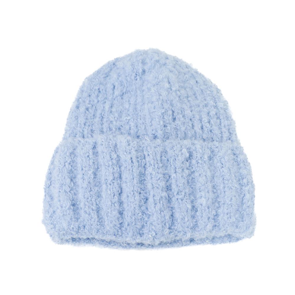 Korean Version of Women's Wool Hat Fashionable and Versatile  Big Head  Ear Protection  Cold Cold Hat  Solid Color Simple Hat