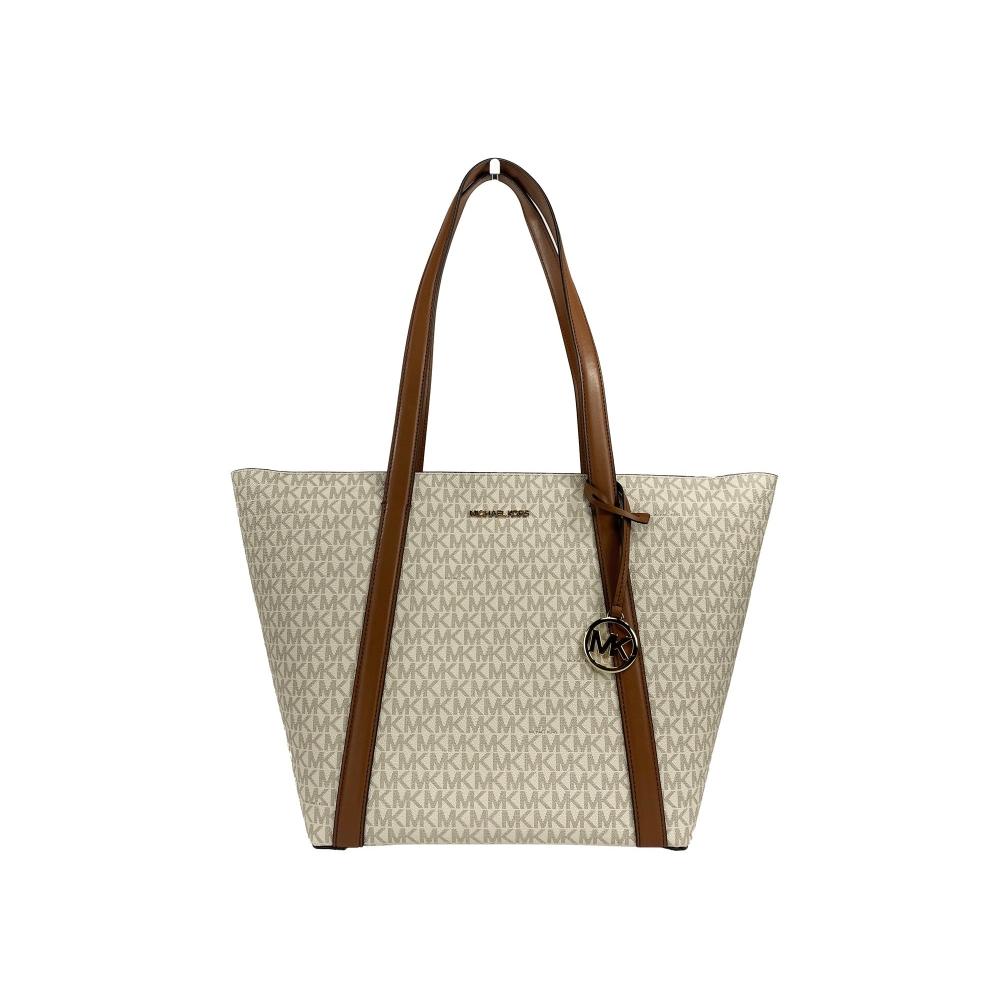 

Michael Kors Большая женская сумка Pratt цвета слоновой кости на молнии, мульти