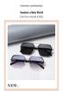 Trendy European and American Style Unisex Large Frame Double Bridge Half Frame Sunglasses