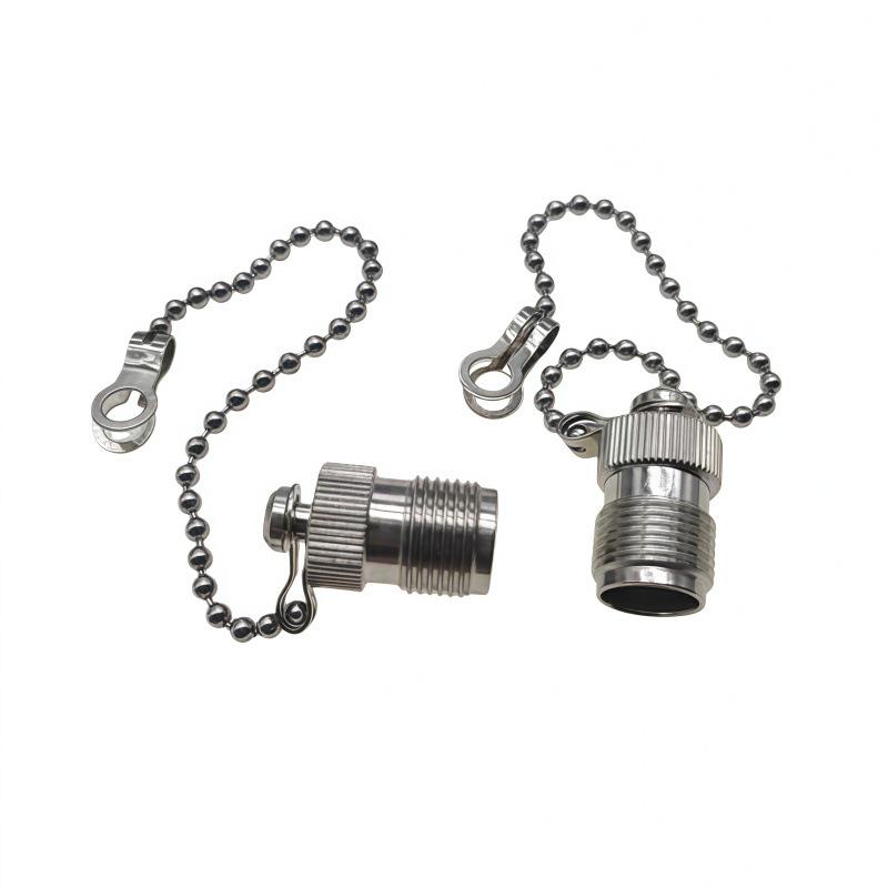 Copper TNC Male Connector Dust Cap with Chain