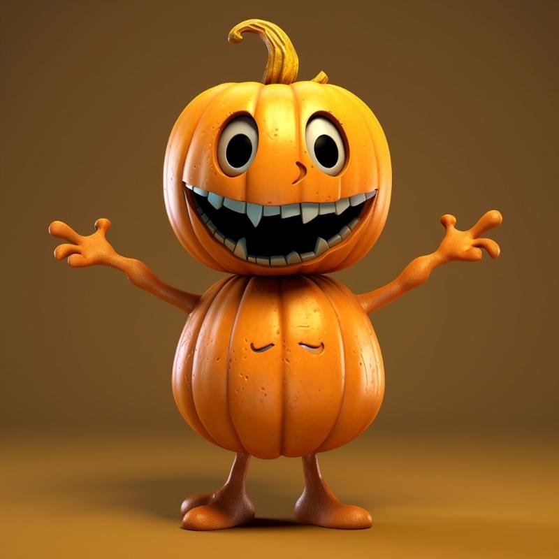 2024 New Halloween Pumpkin Figurines Decorations Ornaments Resin Pumpkin Figurine Home Table Decor Halloween Thanksgiving Party