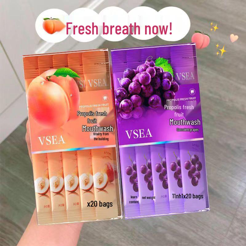 VSEA Mint Mouthwash: Freshens Breath, Whitens Teeth, Plaque Removal, Disposable. TikTok Favorite!