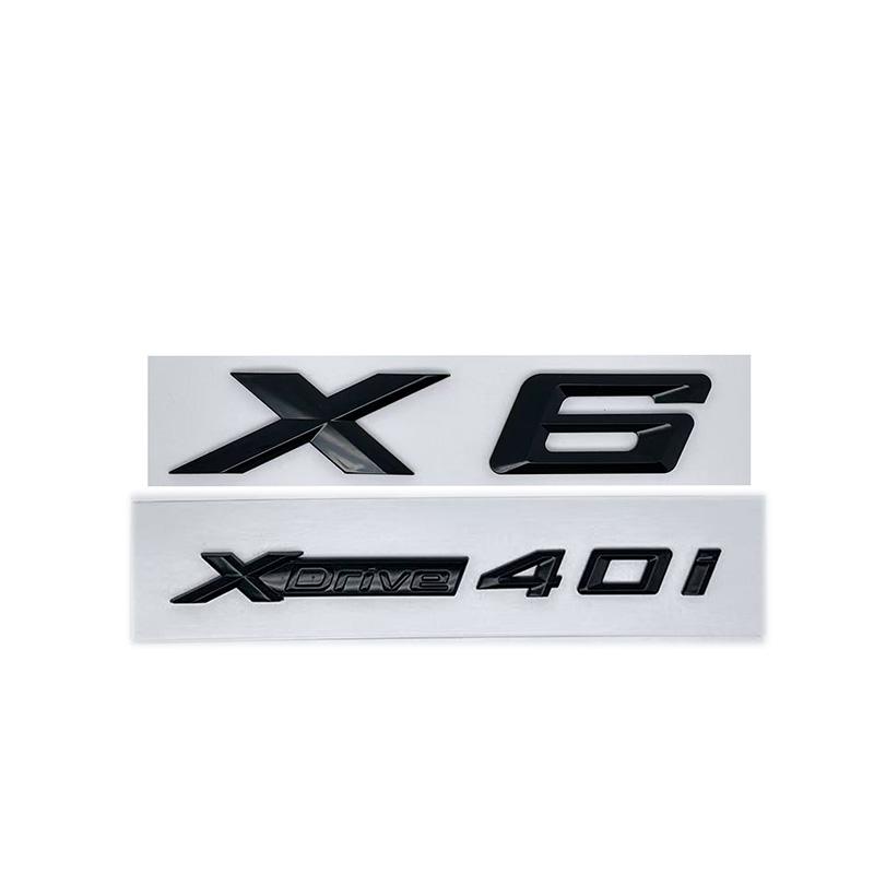 3D ABS Letter Badges for Trunk Emblem Suitable for BMW X6 Models E71 F16 E72 G06 As Well As XDRIVE 30d 28i 30i 35i 50i