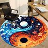1pc Yin Yang Symbol Chair Carpet for Office, Round Non Slip Durable Large Size Office Carpet, Suitable for Office