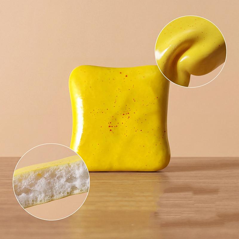 Slow Rebound Wet Soft Buttered Toast Suqeeze Toy Super Squishy Fidget Toy Funny Stress Relief Sticky Toy Soft Squeeze Vent Gift