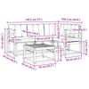 Outdoor Sofa Set 5 pcs Natural and Black