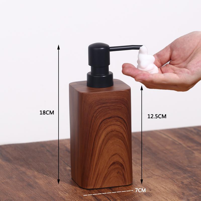 Walnut Grain Press Hotel Hand Sanitizer Bottle Shower Gel Shampoo Lotion Bottle Home Press Soap Dispenser Bathroom Accessories