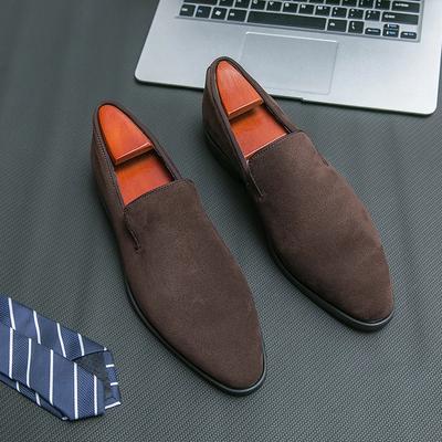 Luxusmarke Herren Wildleder Rotbesohlte Slipper Schwarze Lederschuhe Herren Business Anzugschuhe Retro Vielseitig Tenis Masculino Schuhe