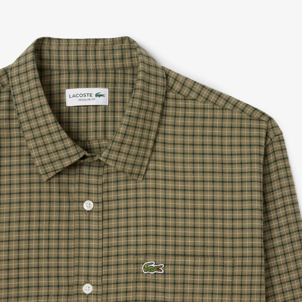 [Lacoste] Men's Flannel Window Check Shirt CH8535-55N6UI