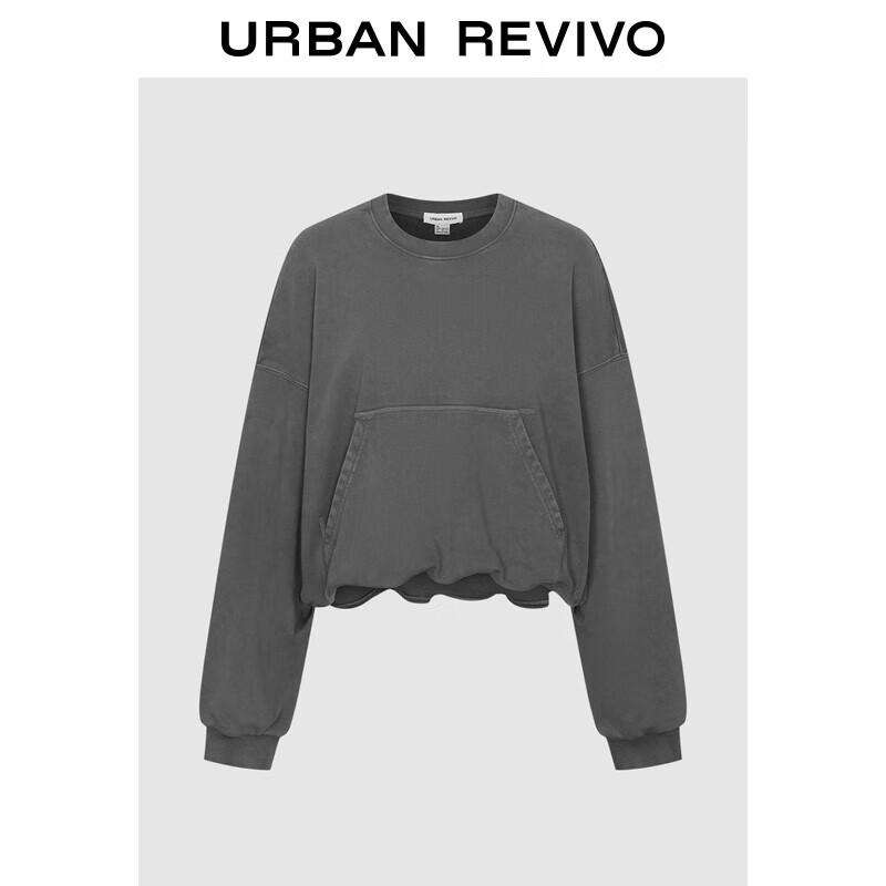 UR Women s Loose Fit Round Neck Short Sweatshirt S