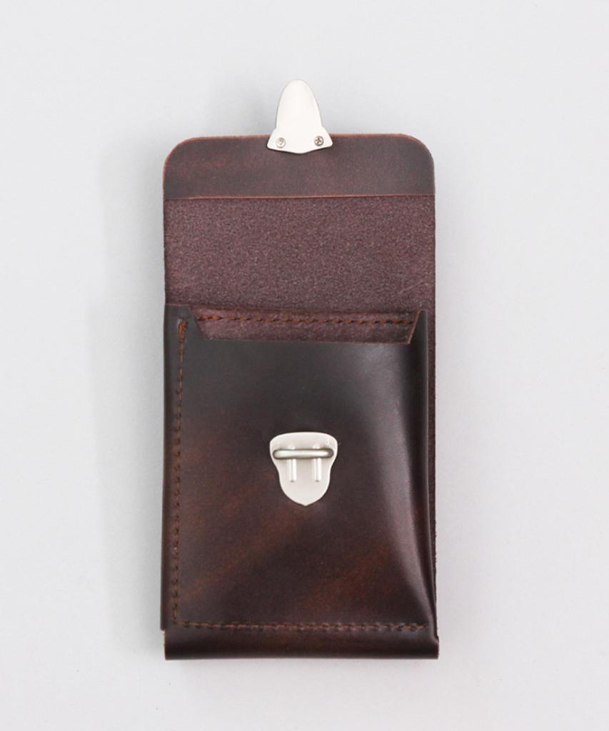 Matt [Claasic] Adobang Cowhide Buckle Wallet Two-Tone Brown