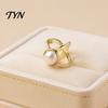 Round Pearl Brooch Metal Scarf Ring, Exquisite Buckle Clip for Women, Decorative Pin Pin, Fashion Scarves Ring Slide Silk And Shawls Lightweight