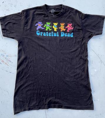 Women's Grateful Dead T-Shirt Multicolor Skull L 60s Psych Rock Garcia Hippie SF