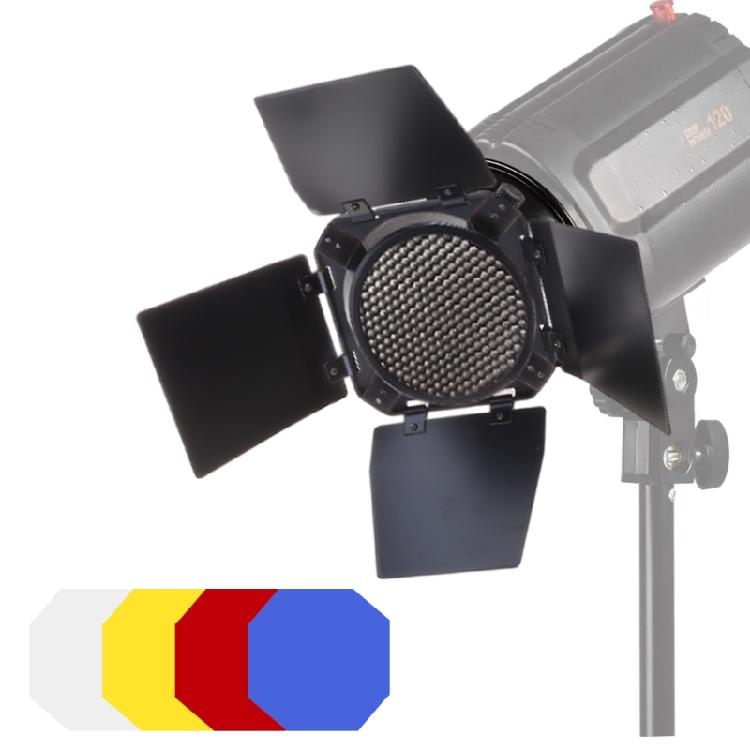Precise Lighting Control Flash Diffuser Kit Including BD-03 Barn Door & Filters