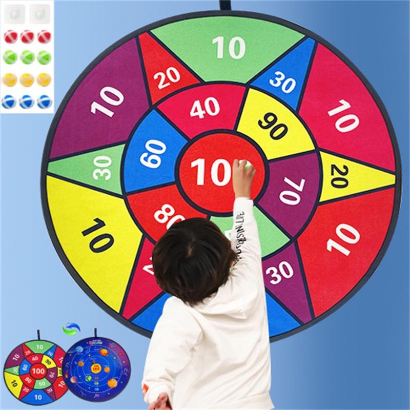 Large Double-sided Target For Cross-border Children's Dartboard Set Indoor Parent-child Game Toy With Sticky Balls