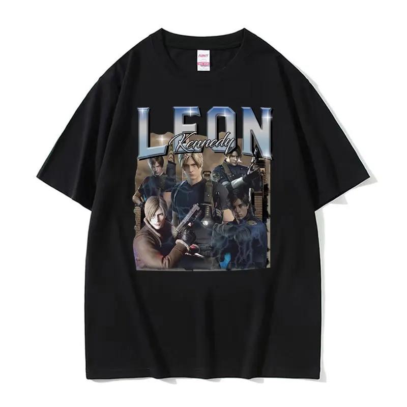 I Heart Leon Kennedy Print T-Shirts Men Women's Clothing Fashion Vintage T Shirt Male Short Sleeve T-shirt Tops