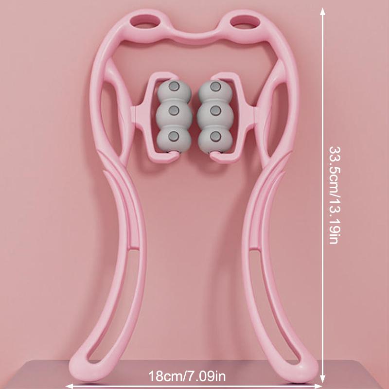 Six-Wheel Magnetic Therapy Manual Cervical Massager For Neck Back Waist - Muscle Tension Relief And Relaxation Rolling Tool