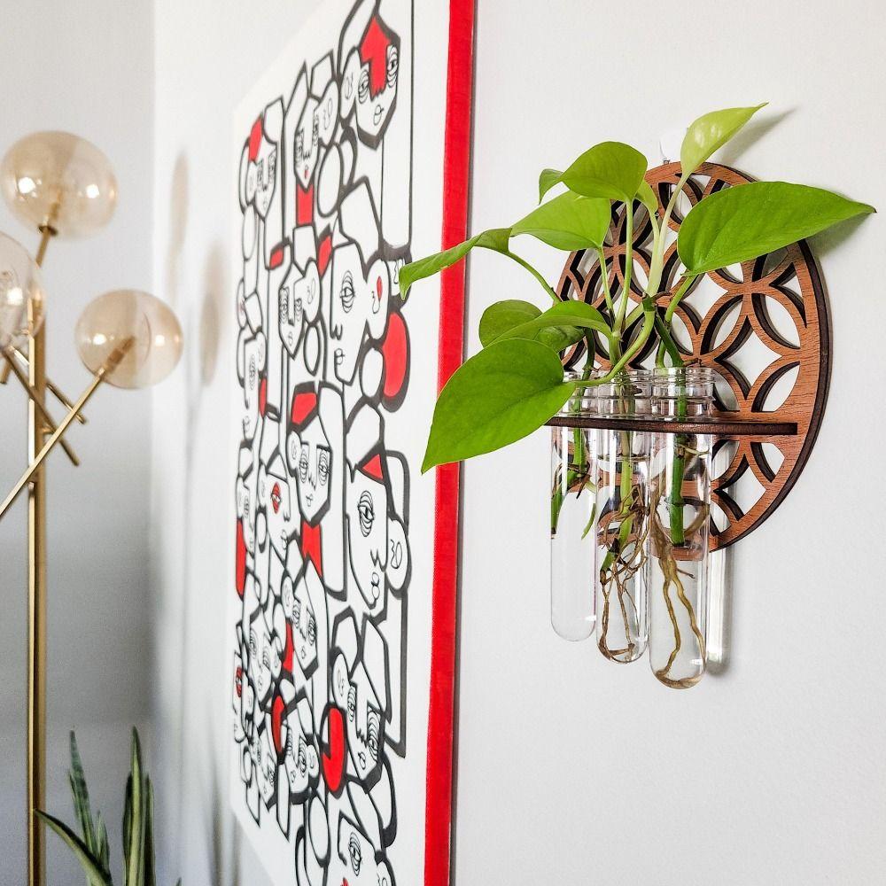 Plant Storage Rack Wall Hanging Vase Hydroponic Containe Hanging Planter  Home/Office Decor