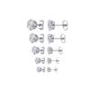 "Crown Stainless Steel Zircon Six-Claw Earrings - Titanium Ear Bone Studs for Women"