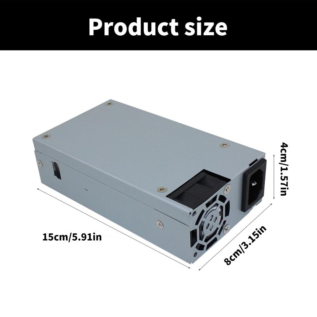 200W Mini Chassis Power Supply DC12V 9V Small 1U Power Supply with 4CM Quiet Fan for Industrial Control Machine