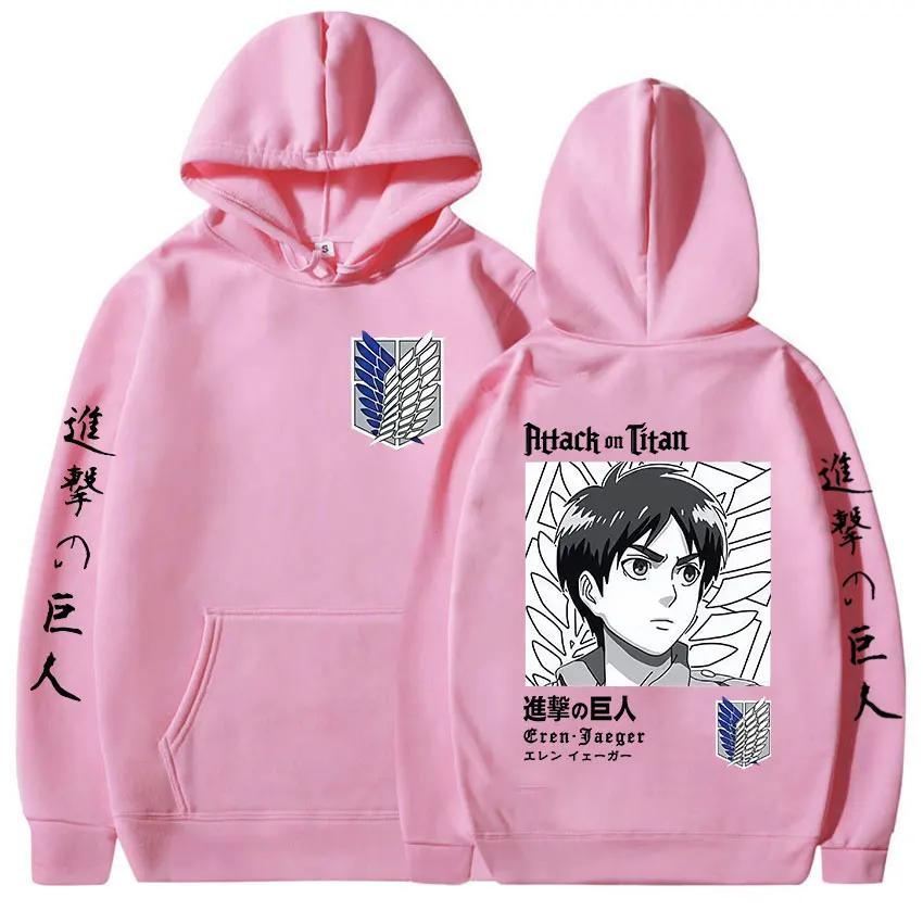 Anime Attack On Titan Graphic Hoody Men Women Clothing Hip Hop Sweatshirts Fashion Oversized Fleece Hoodies Streetwear