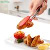 Stainless Steel Food Tongs-Heat-Resistant Silicone Grip Tongs for Cooking, Grilling & Serving (7/9/12inch, Black/Red)