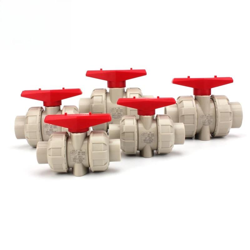 WF 20-63mm PPH True Union Ball Valve For Hot/Cold Water Industrial Grade DIN Standard Non-Toxic for Plumbing Systems