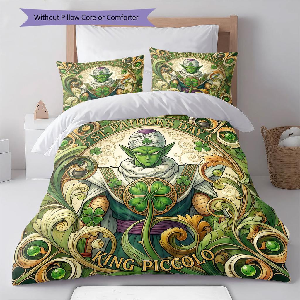 MandalaDragonball Pattern Bedding Quilt Set Quilt Cover Pillowcase Home Decoration Birthday Gift (1 * duvet cover + 2 * pillowcase, without core)
