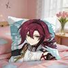 Shikanoin Heizou Genshin Impact Cushion Cover Square Short Plush Pillow Case Living Room Sofa Home Decor Funda X