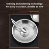 Stainless Steel Plate 304 Food Grade Material Stainless Steel Rounded Deepen Dish for Eating20cm/7.9in