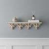 Carved Display Shelf Distressed White Finish French Decorative Wall Ready To Hang for Photo