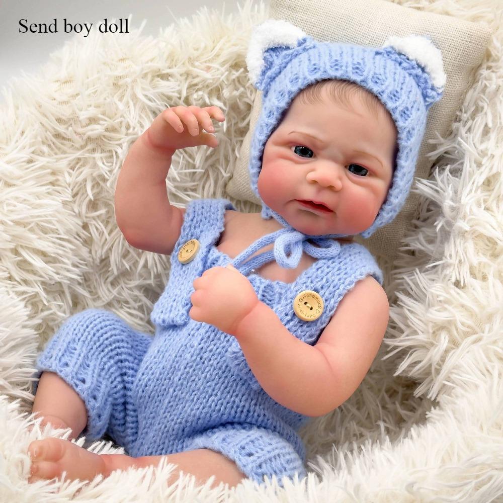 Washable 48cm Full Silicone Body Reborn Babies Doll ELIJAH Cute Alive Newborn Doll for Girl and Boy Lifelike Painted Hair Bebe Reborn Toddler Toy Doll