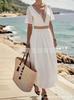 European and American women's clothing summer new lace elegant casual medium and long women's dress