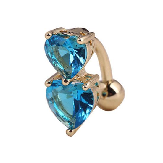 Женское персиковое сердечко, пирсинг в пупке, кольцо, висячее, с обратным пупком