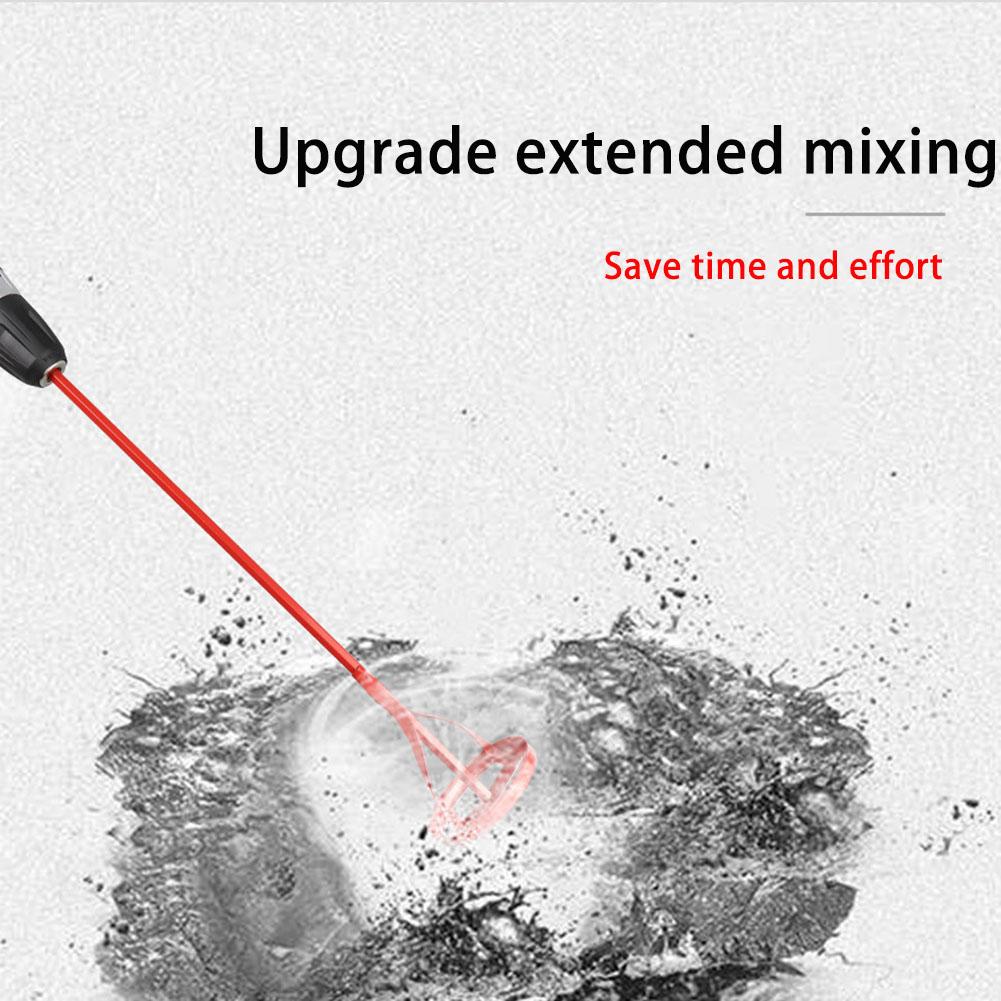 Hexagon Shaft Plaster Paint Mixer Attachment Electric Drill Mixing Paddle Muilt-use Putty Cement Grouting Mortar Stirring Rod