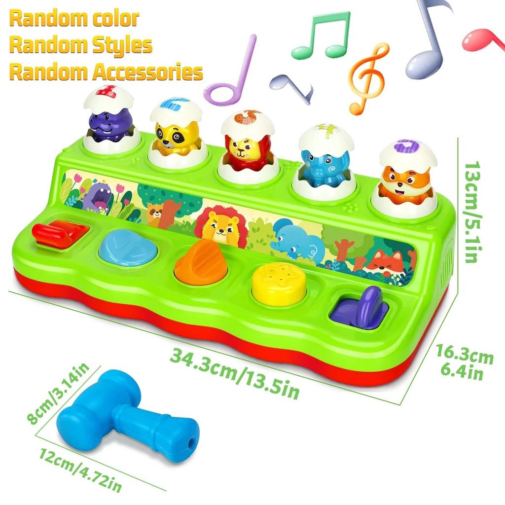 Interaktives Pop-Up-Tier-Spielzeug Peekaboo-Schalter-Knopf-Box Schatz-Überraschungsbox Versteckspiel Baby Früherziehung Puzzle-Spiel