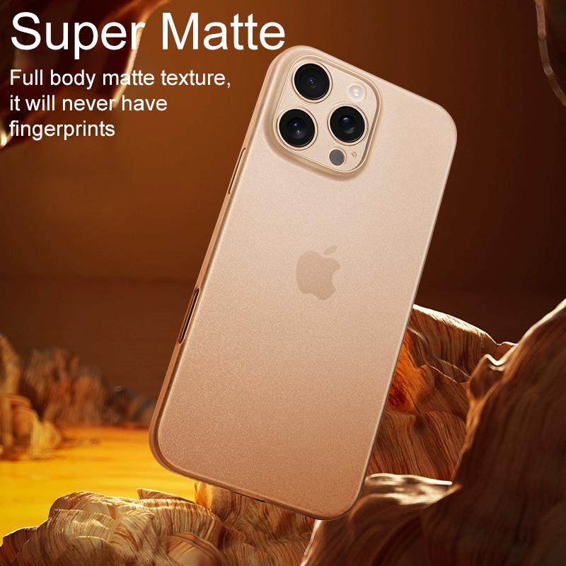 0.3mm Ultra Thin Transparent Matte Phone Case For iPhone 16 15 14 13 12 11 Pro Max Plus Mini Hard Cover Frosted Soft Shell