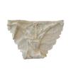 Slightly Tipsy Love - Purple Lace Low-Waist Breathable Cotton Panties with Cross Cutout