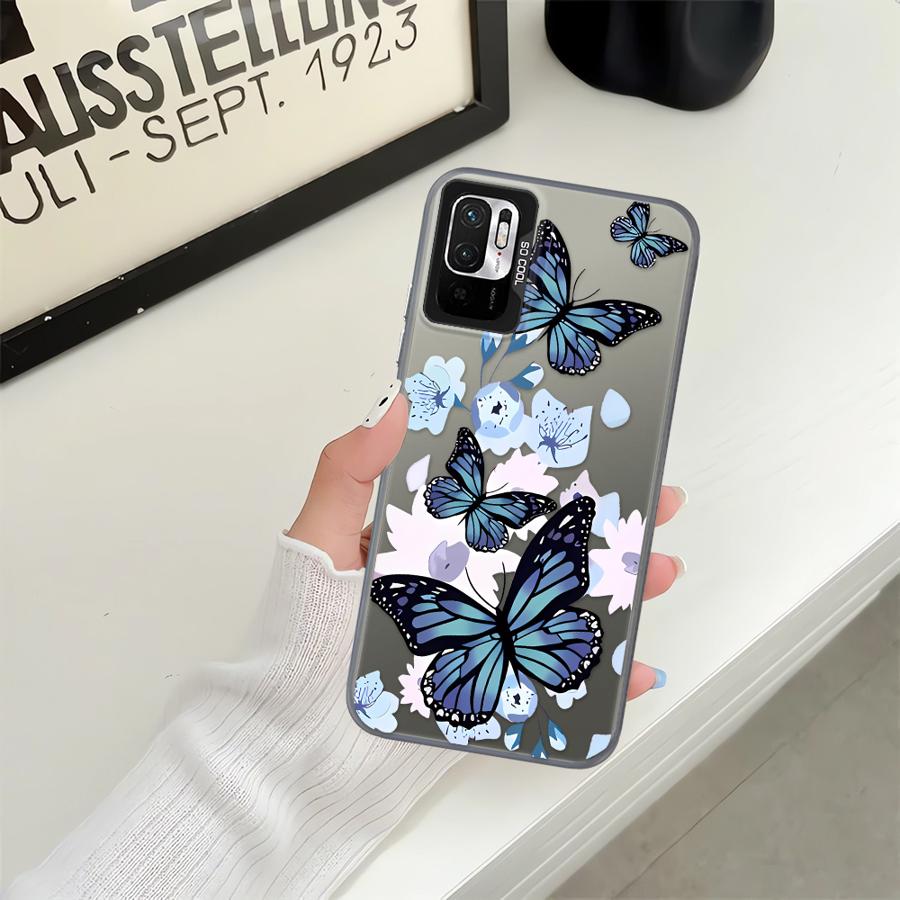 

Case for Xiaomi Poco C61 C50 X3 Pro X3 NFC C51 Phone Cover INS Retro Butterfly Poco C50