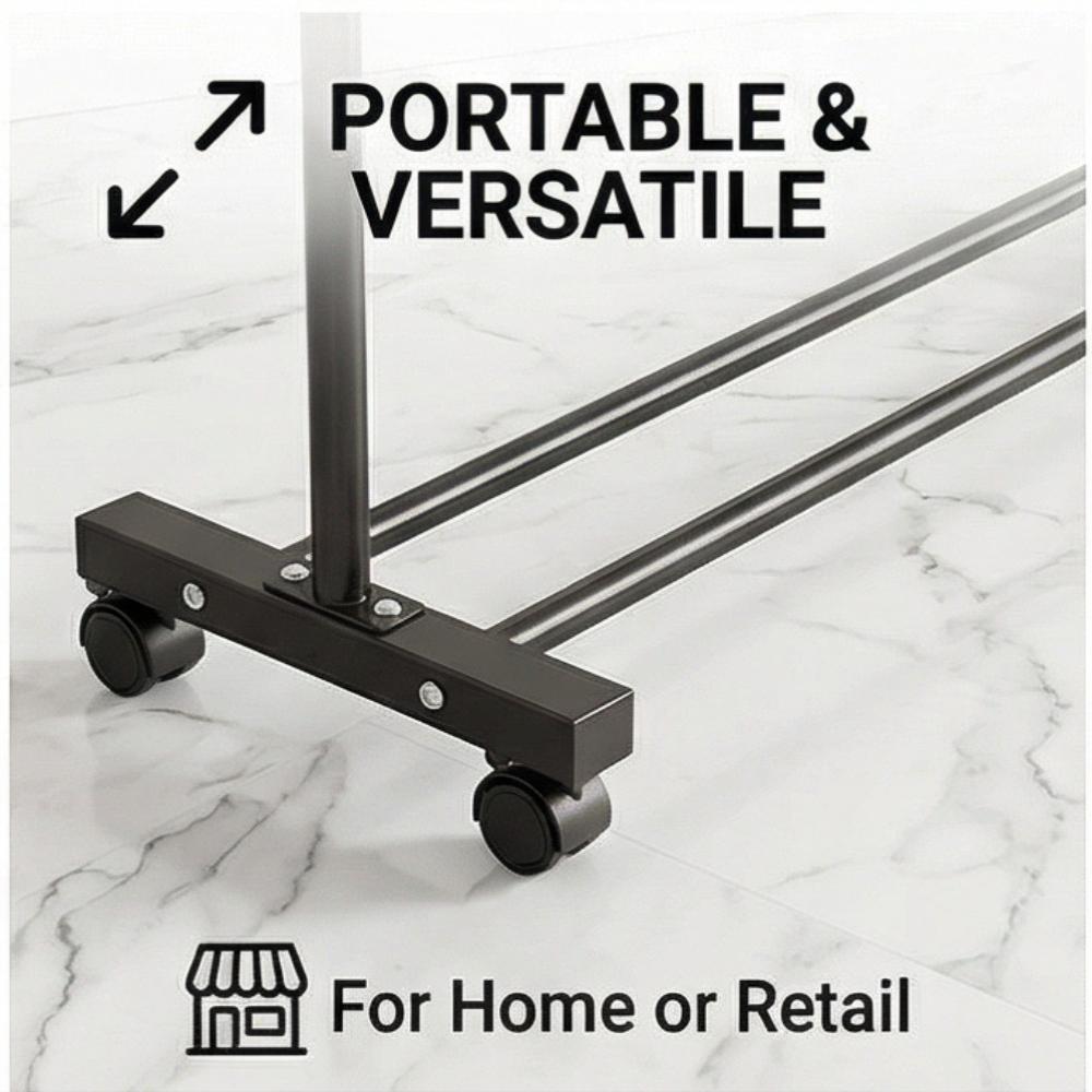 Simple Coat Rack, Movable Clothes Drying Rack, Freestanding Indoor Room Hanging Rack, Household Bedroom Clothes Storage Rack