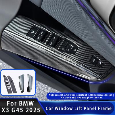 Voor BMW X3 G45 2025 LHD Auto Raam Hefknop Zijpaneel Cover Beschermplaat Auto Interieur Modificatie Accessoires