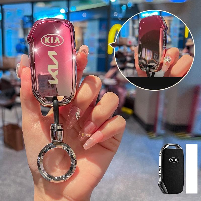 2026 Hot Car Sticker TPU Car Remote Key Case Keychain For KIA Sportage R GT Stinger Sorento Ceed Cerato Forte Niro Soul Tellurid
