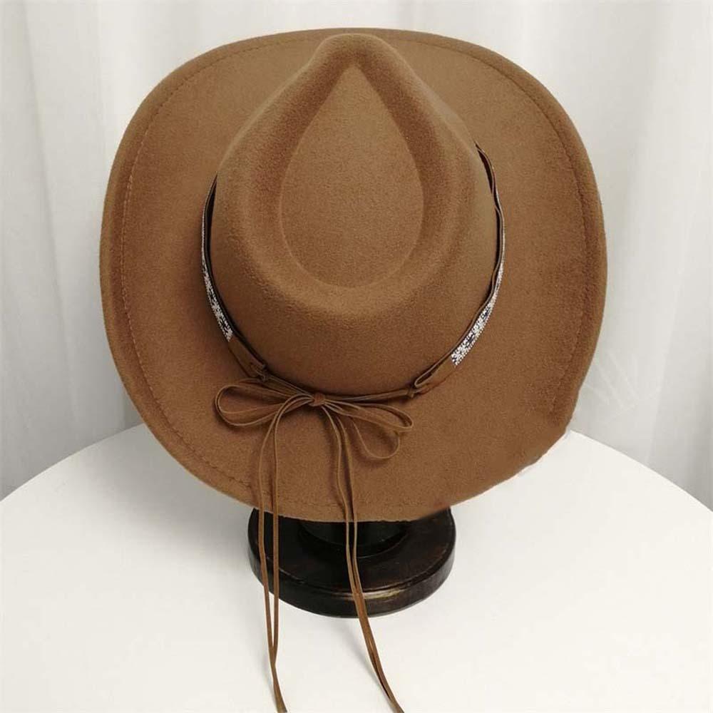 Wide Brim Sun Protection Knight Hat Cotton Tibetan Hat Punk Western Cowboy Cap Women